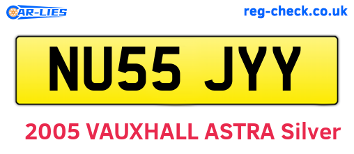 NU55JYY are the vehicle registration plates.