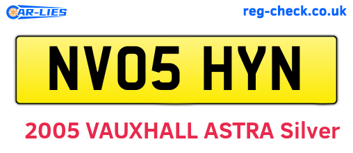 NV05HYN are the vehicle registration plates.