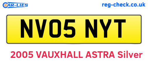 NV05NYT are the vehicle registration plates.