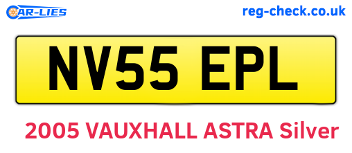 NV55EPL are the vehicle registration plates.
