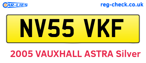NV55VKF are the vehicle registration plates.