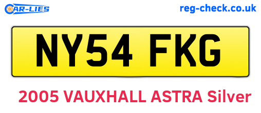 NY54FKG are the vehicle registration plates.