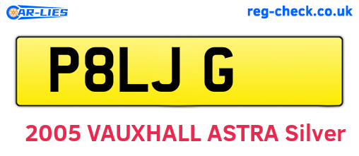 P8LJG are the vehicle registration plates.