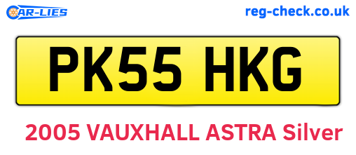 PK55HKG are the vehicle registration plates.