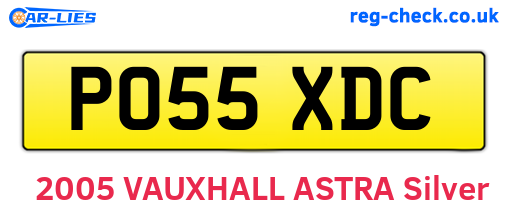 PO55XDC are the vehicle registration plates.