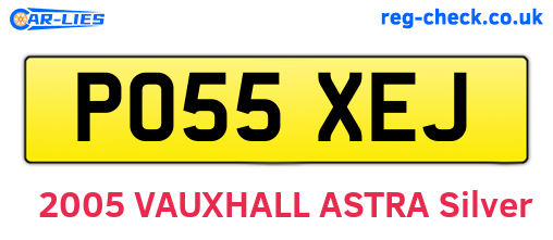 PO55XEJ are the vehicle registration plates.