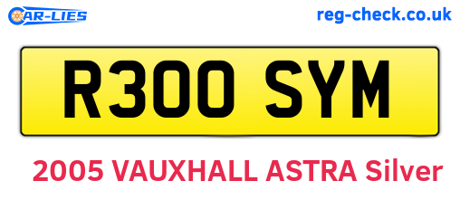 R300SYM are the vehicle registration plates.