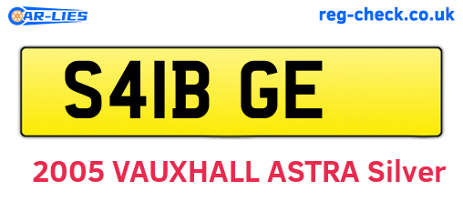 S41BGE are the vehicle registration plates.