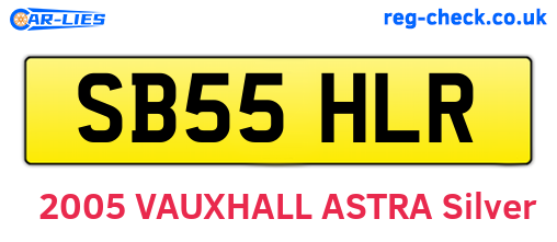 SB55HLR are the vehicle registration plates.