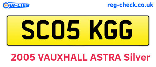 SC05KGG are the vehicle registration plates.