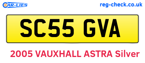 SC55GVA are the vehicle registration plates.