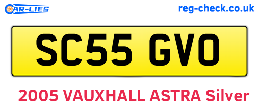 SC55GVO are the vehicle registration plates.