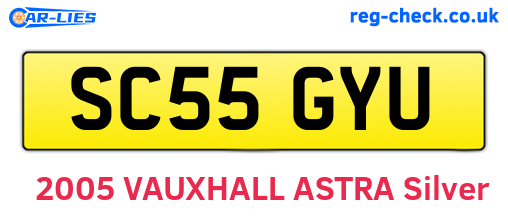 SC55GYU are the vehicle registration plates.