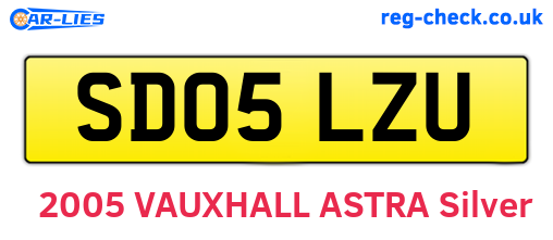 SD05LZU are the vehicle registration plates.
