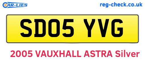 SD05YVG are the vehicle registration plates.