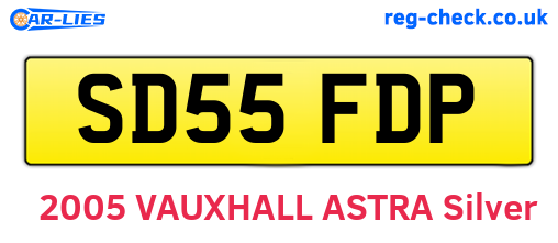 SD55FDP are the vehicle registration plates.