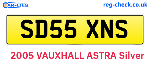 SD55XNS are the vehicle registration plates.