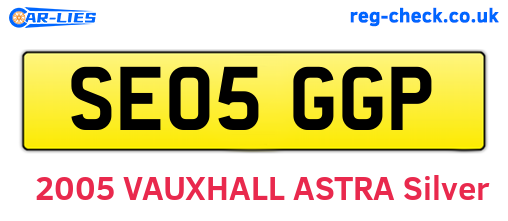 SE05GGP are the vehicle registration plates.