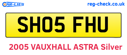 SH05FHU are the vehicle registration plates.