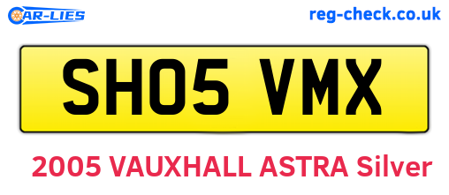 SH05VMX are the vehicle registration plates.