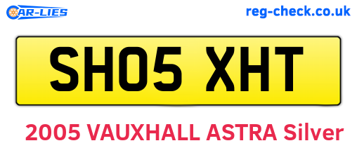 SH05XHT are the vehicle registration plates.