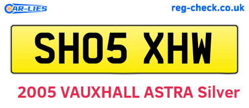 SH05XHW are the vehicle registration plates.