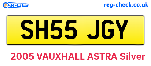 SH55JGY are the vehicle registration plates.