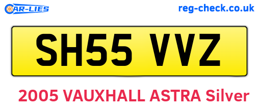 SH55VVZ are the vehicle registration plates.