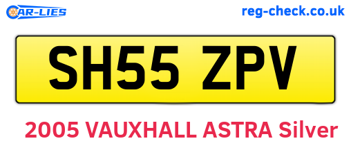 SH55ZPV are the vehicle registration plates.