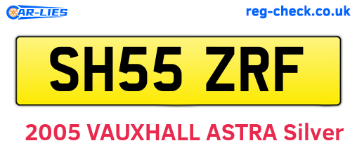 SH55ZRF are the vehicle registration plates.