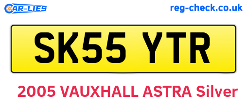 SK55YTR are the vehicle registration plates.