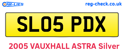 SL05PDX are the vehicle registration plates.