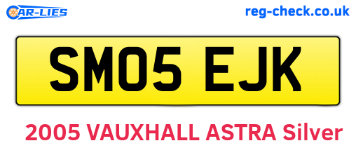 SM05EJK are the vehicle registration plates.