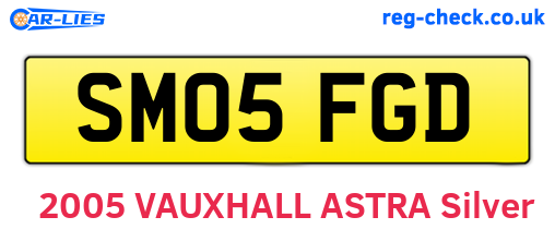SM05FGD are the vehicle registration plates.