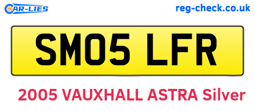 SM05LFR are the vehicle registration plates.