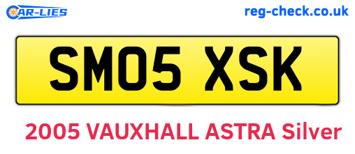SM05XSK are the vehicle registration plates.