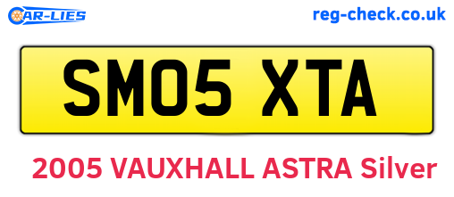 SM05XTA are the vehicle registration plates.