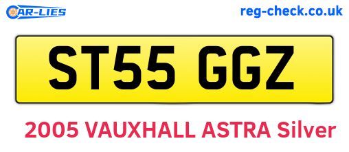 ST55GGZ are the vehicle registration plates.