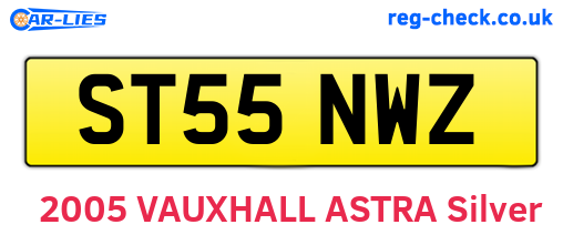 ST55NWZ are the vehicle registration plates.