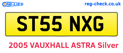ST55NXG are the vehicle registration plates.