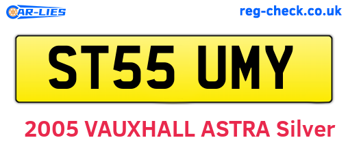 ST55UMY are the vehicle registration plates.