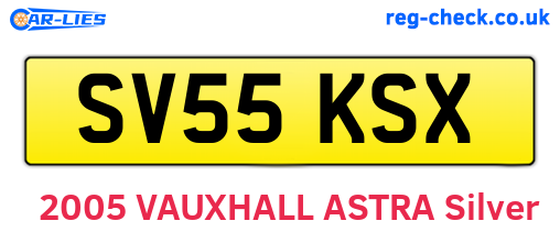 SV55KSX are the vehicle registration plates.