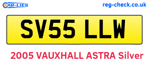 SV55LLW are the vehicle registration plates.