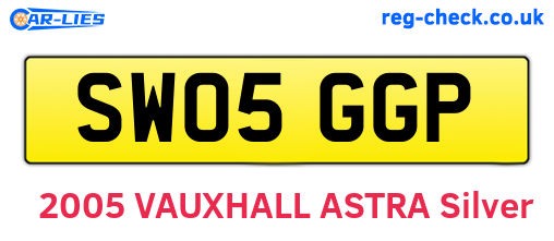 SW05GGP are the vehicle registration plates.