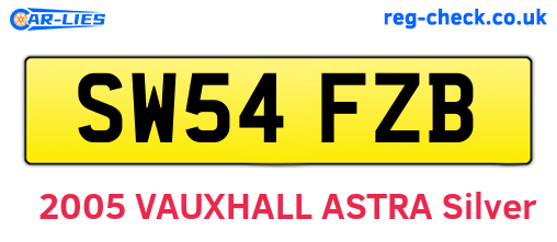 SW54FZB are the vehicle registration plates.