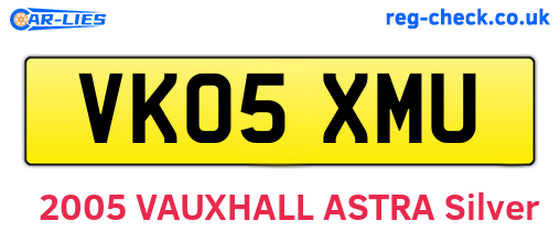 VK05XMU are the vehicle registration plates.