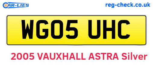 WG05UHC are the vehicle registration plates.