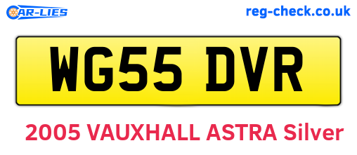 WG55DVR are the vehicle registration plates.