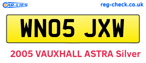 WN05JXW are the vehicle registration plates.