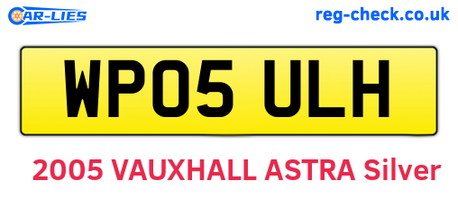 WP05ULH are the vehicle registration plates.
